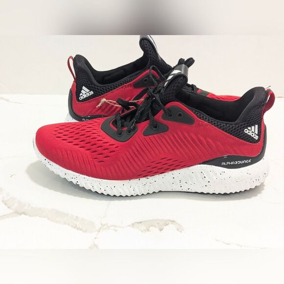 New adidas Alphabounce Vivid Red/Black sock running sneakers shoes men\'s size 7 main image 10